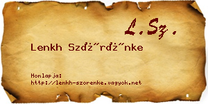 Lenkh Szörénke névjegykártya